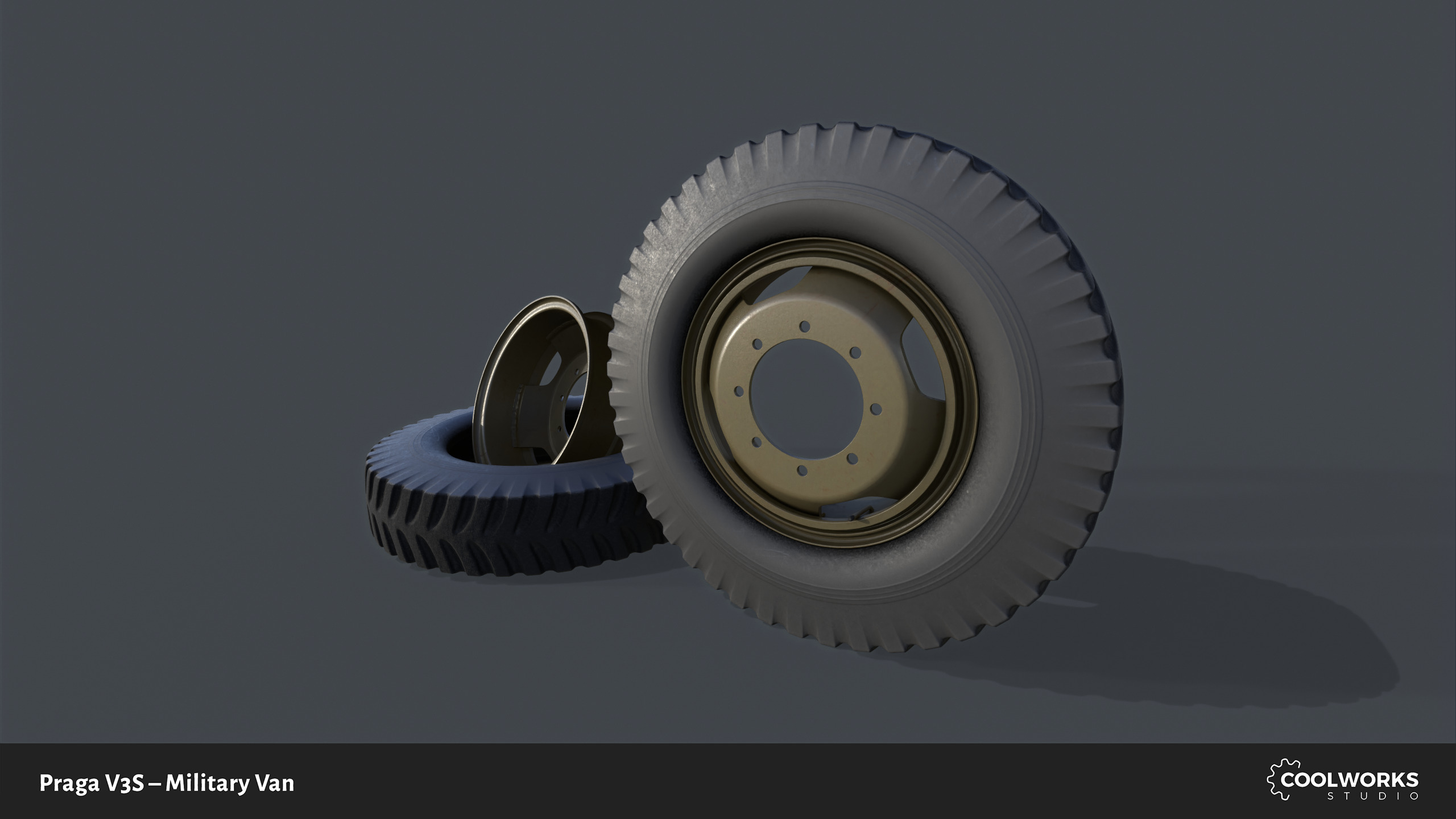 PV3S Truck Van Set Low-poly 3D model_16