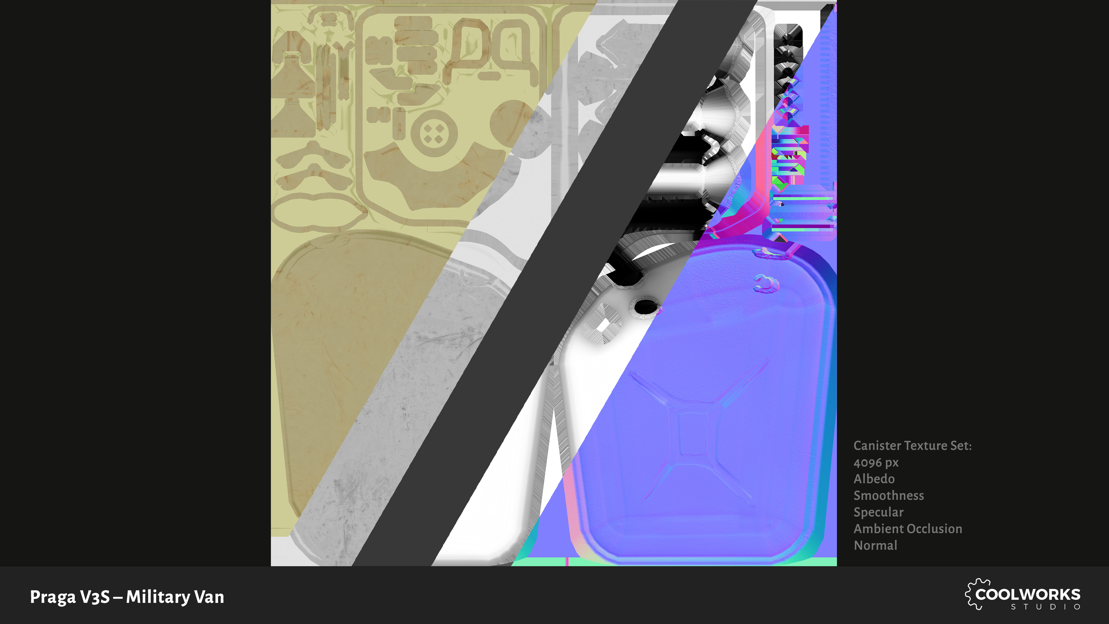 PV3S Truck Van Set Low-poly 3D model_67