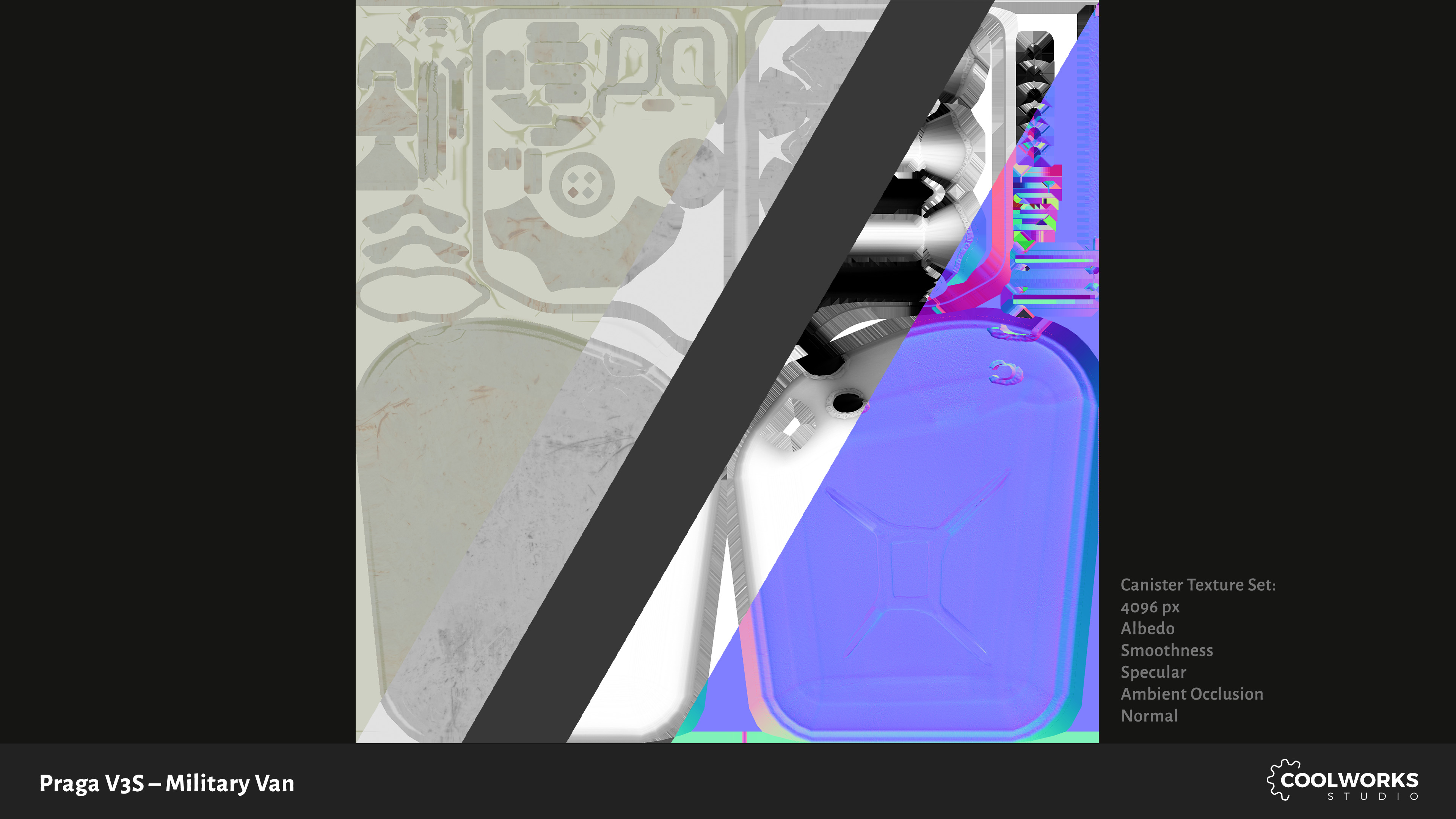 PV3S Truck Van Set Low-poly 3D model_100