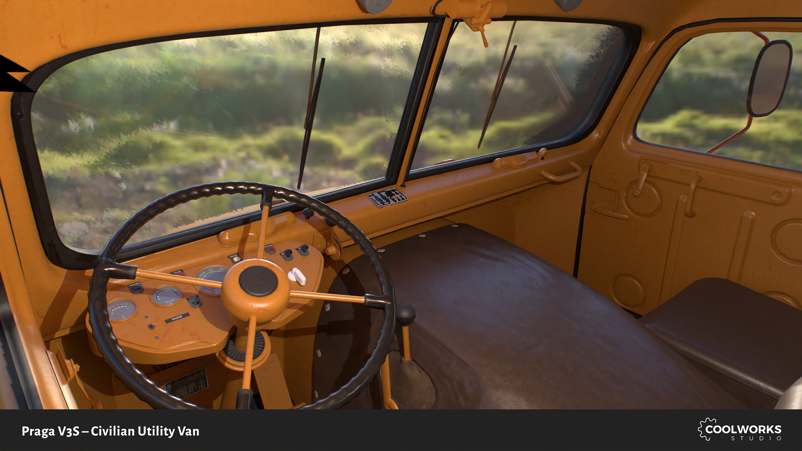 PV3S Truck Van Set Low-poly 3D model_111