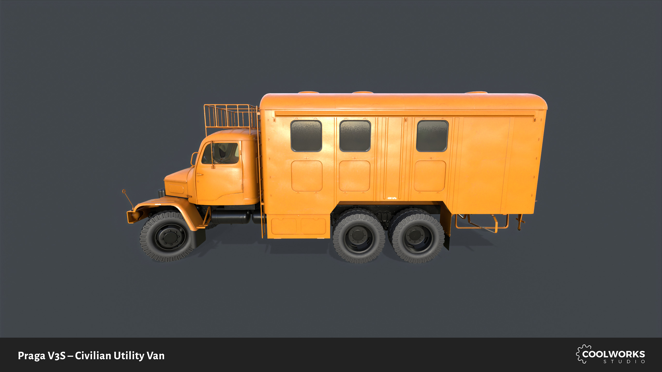 PV3S Truck Van Set Low-poly 3D model_110
