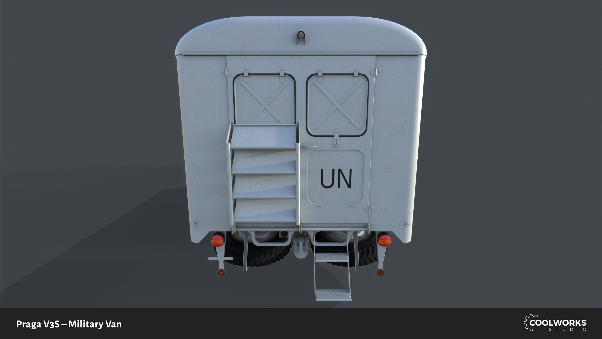 PV3S Truck Van Set Low-poly 3D model_73