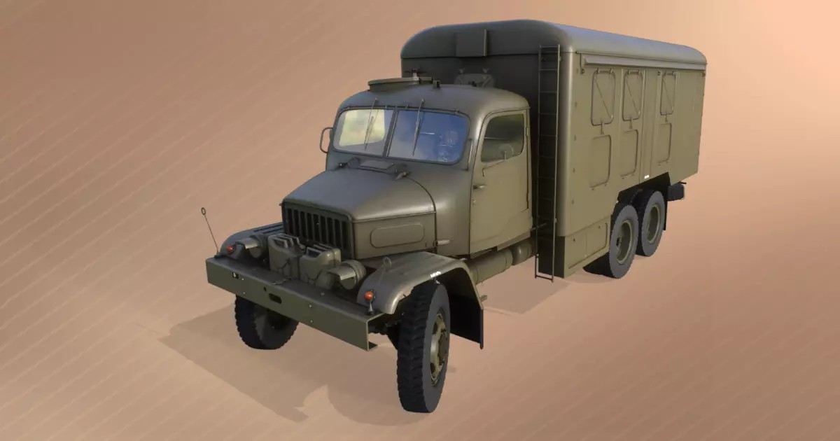 PV3S Truck Van Set Low-poly 3D model_0