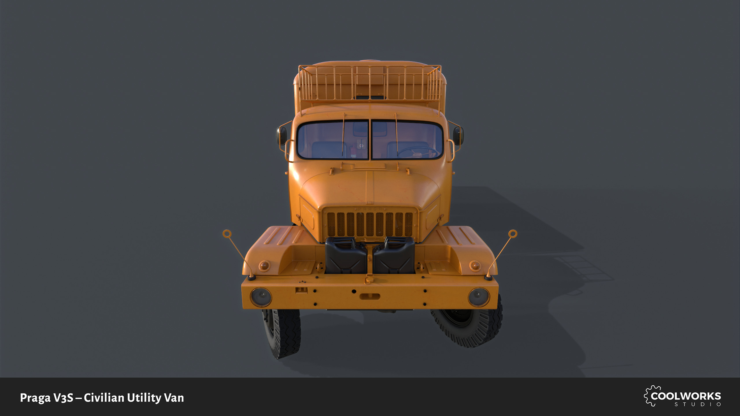 PV3S Truck Van Set Low-poly 3D model_112