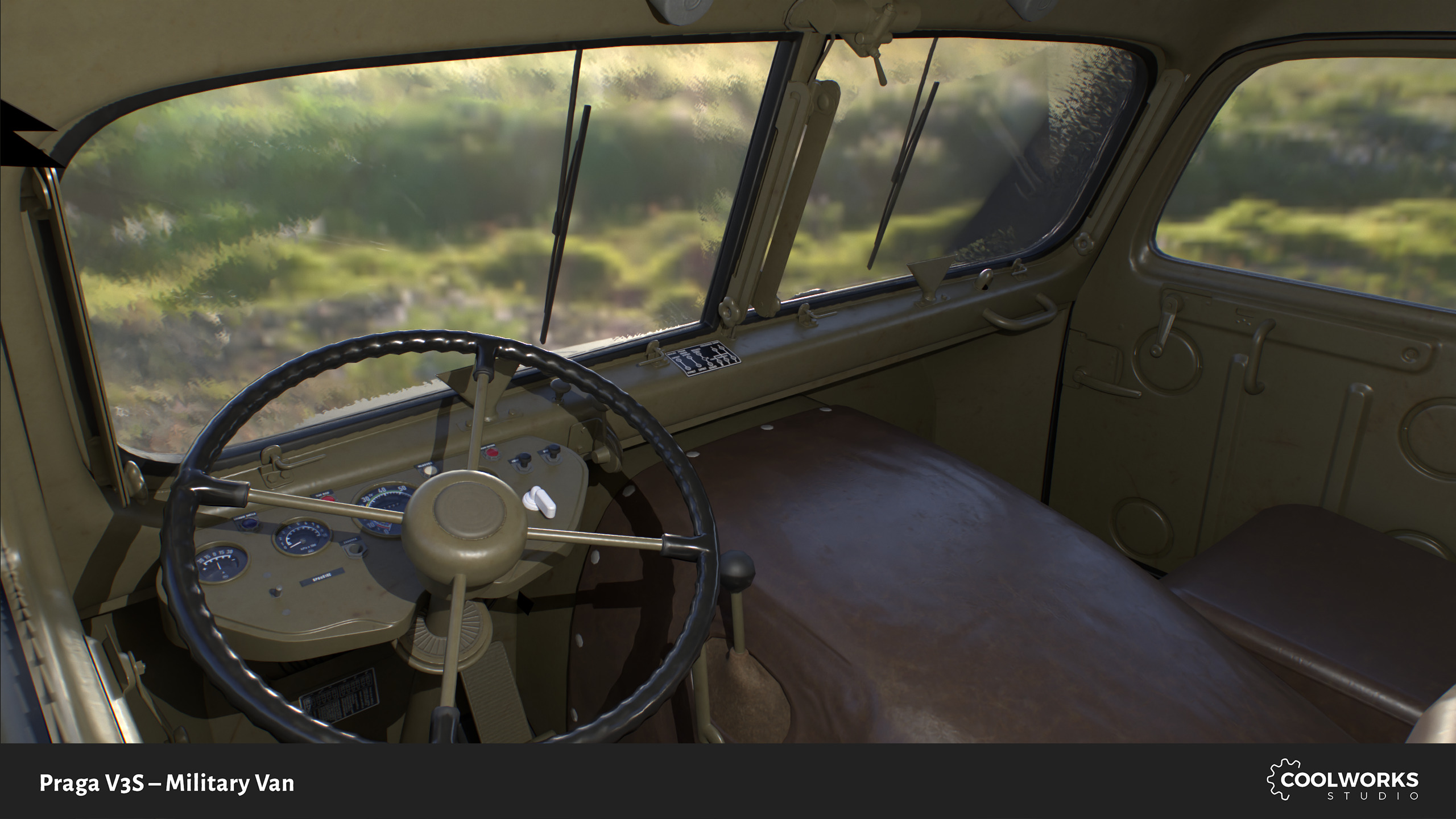 PV3S Truck Van Set Low-poly 3D model_12