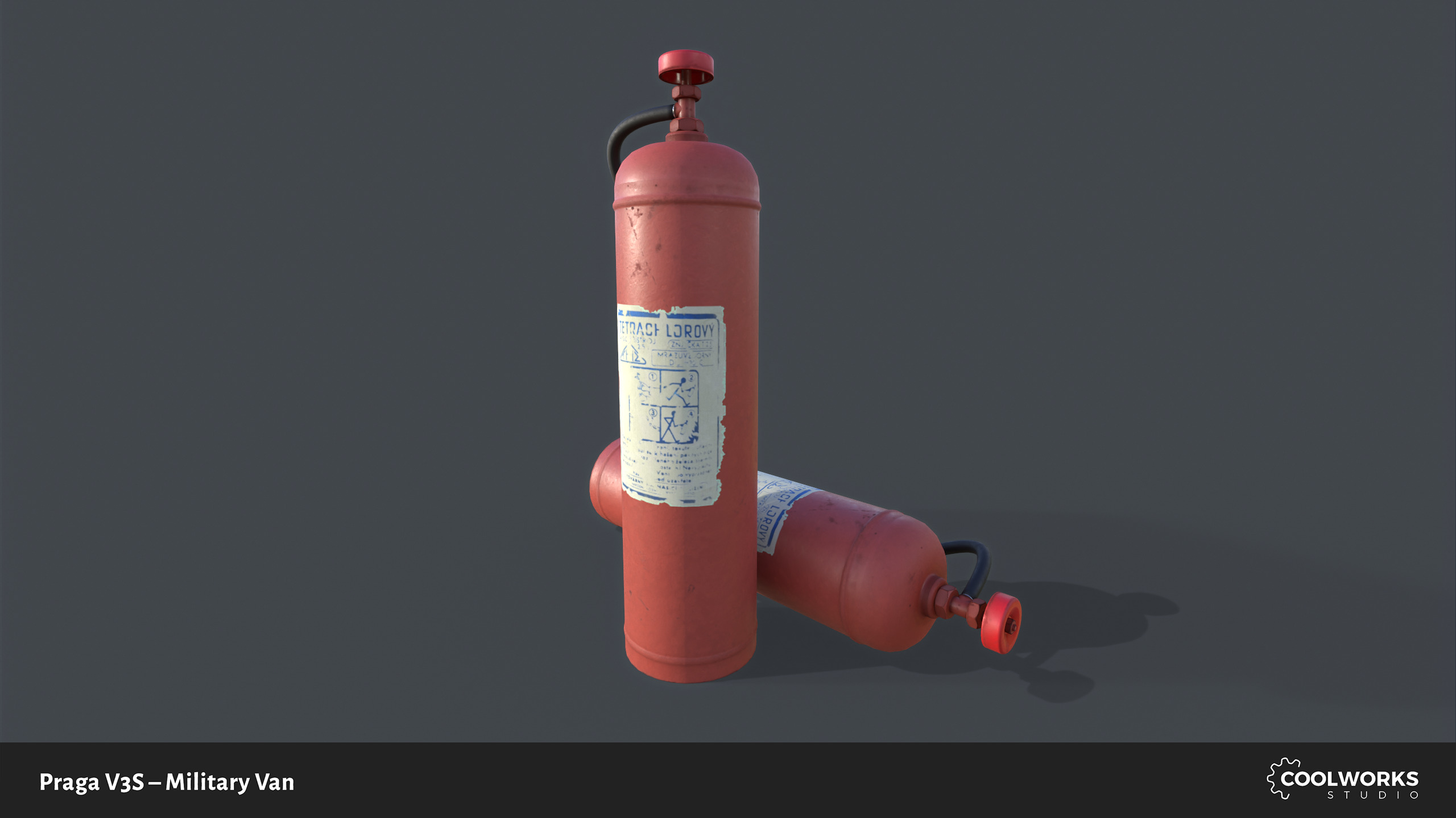 PV3S Truck Van Set Low-poly 3D model_18