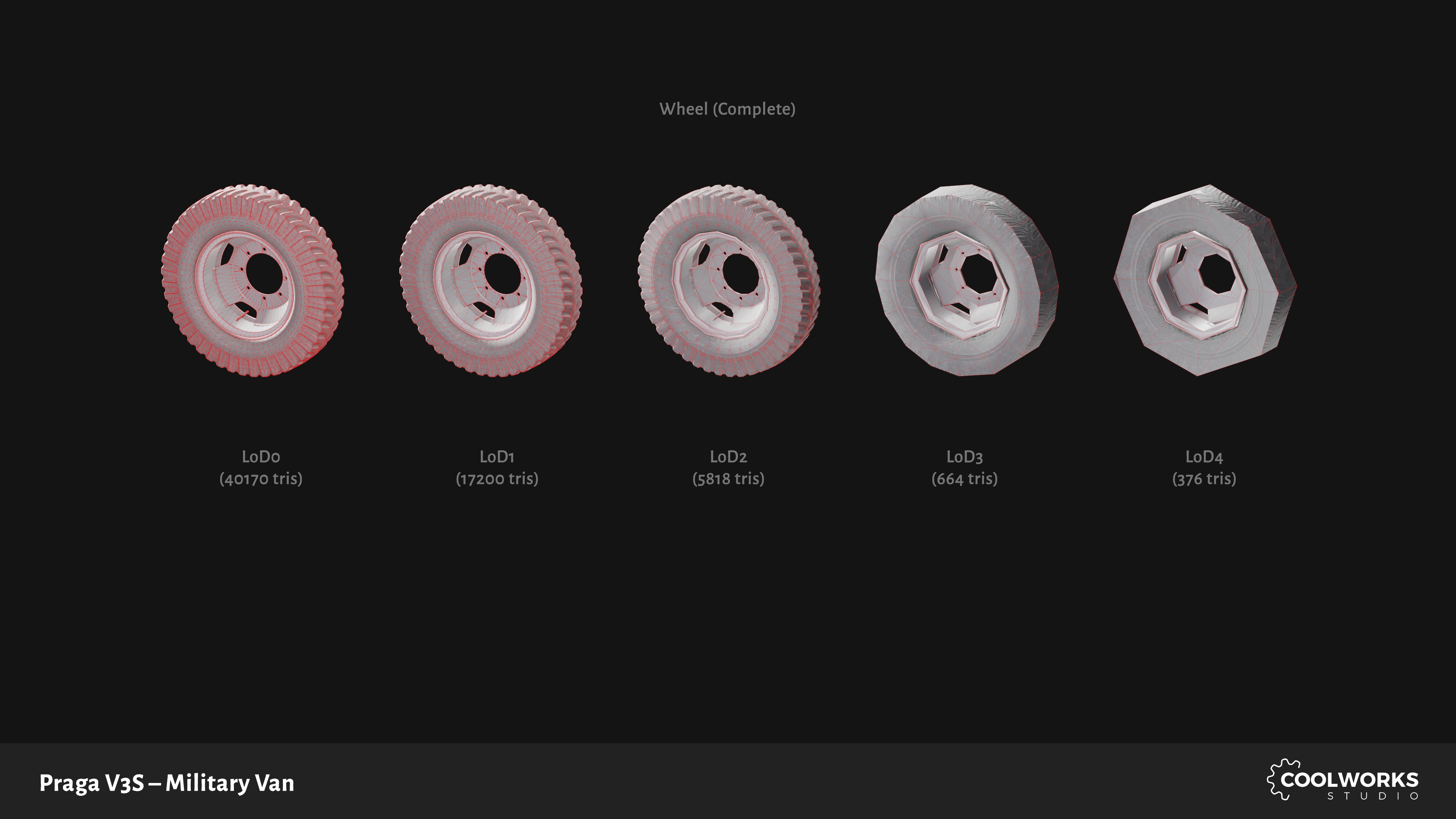 PV3S Truck Van Set Low-poly 3D model_58