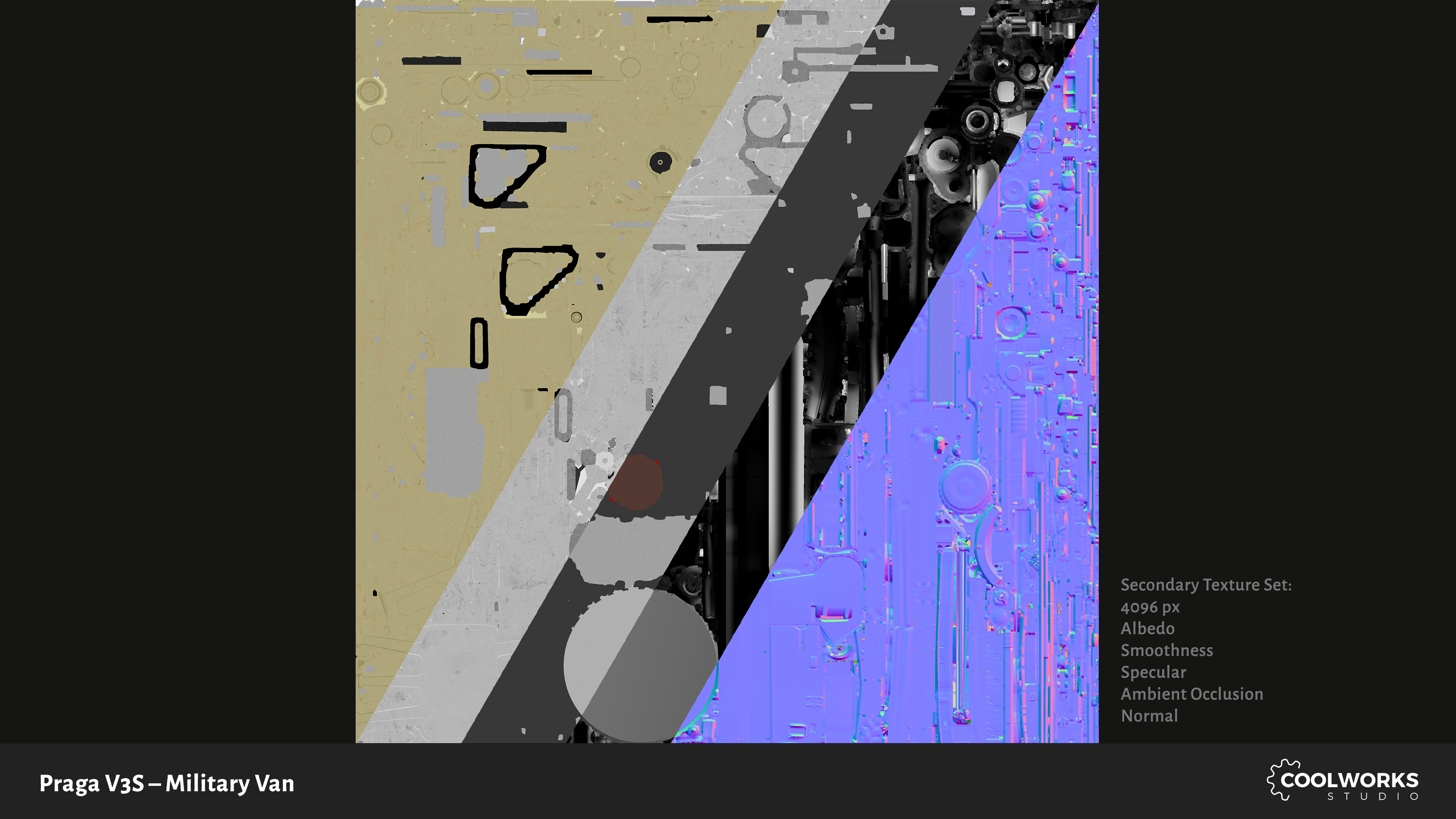 PV3S Truck Van Set Low-poly 3D model_63