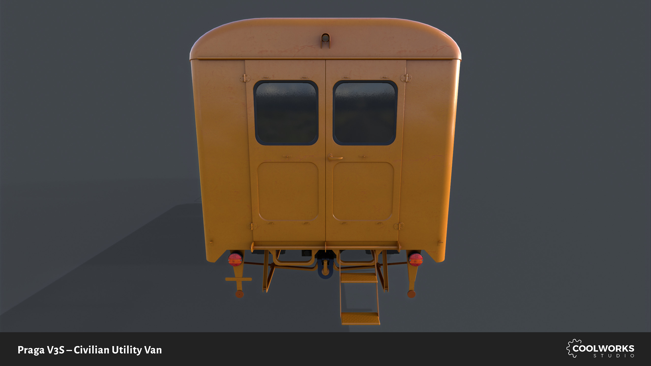 PV3S Truck Van Set Low-poly 3D model_106
