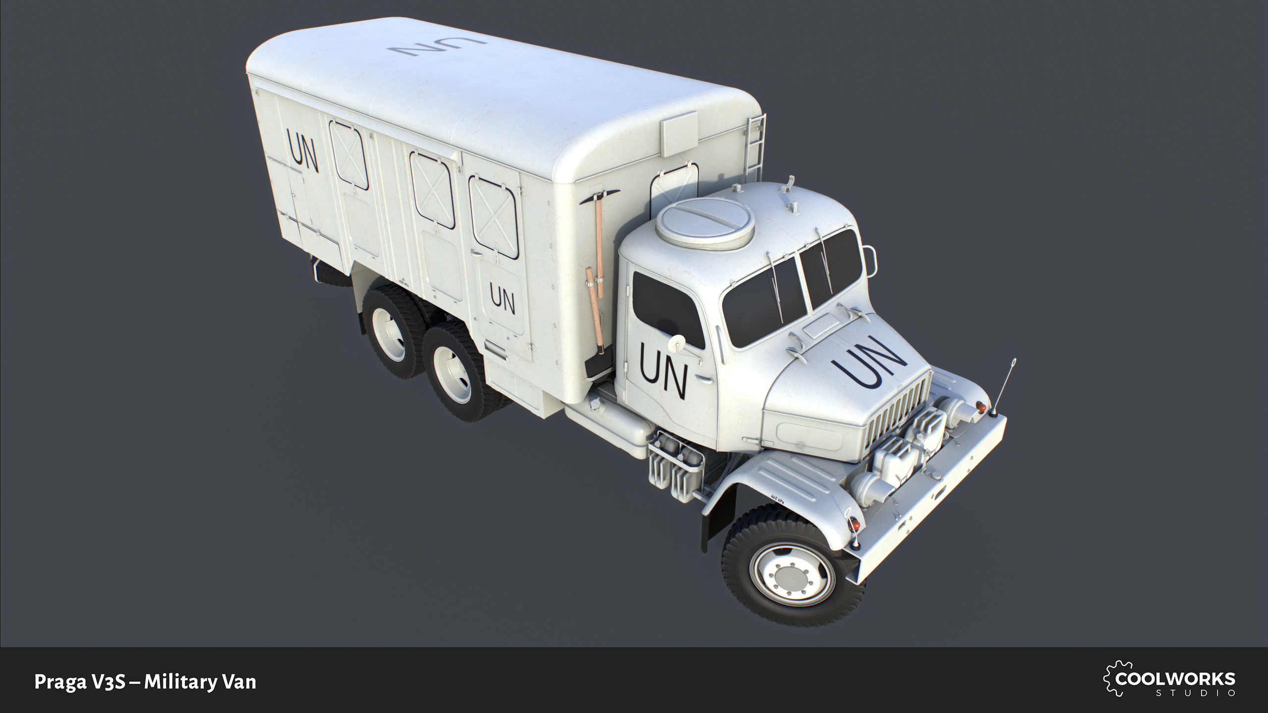 PV3S Truck Van Set Low-poly 3D model_75