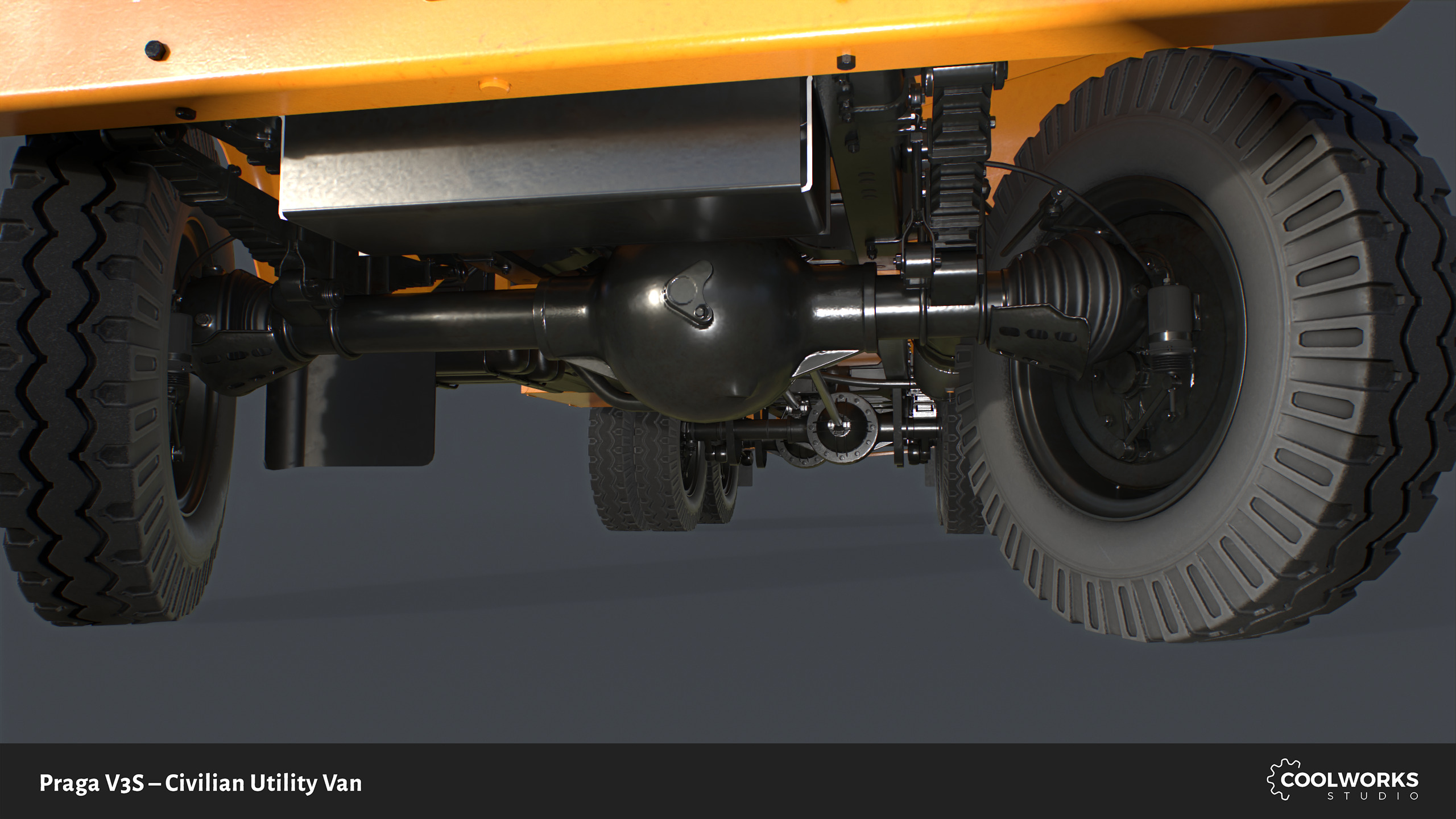 PV3S Truck Van Set Low-poly 3D model_114