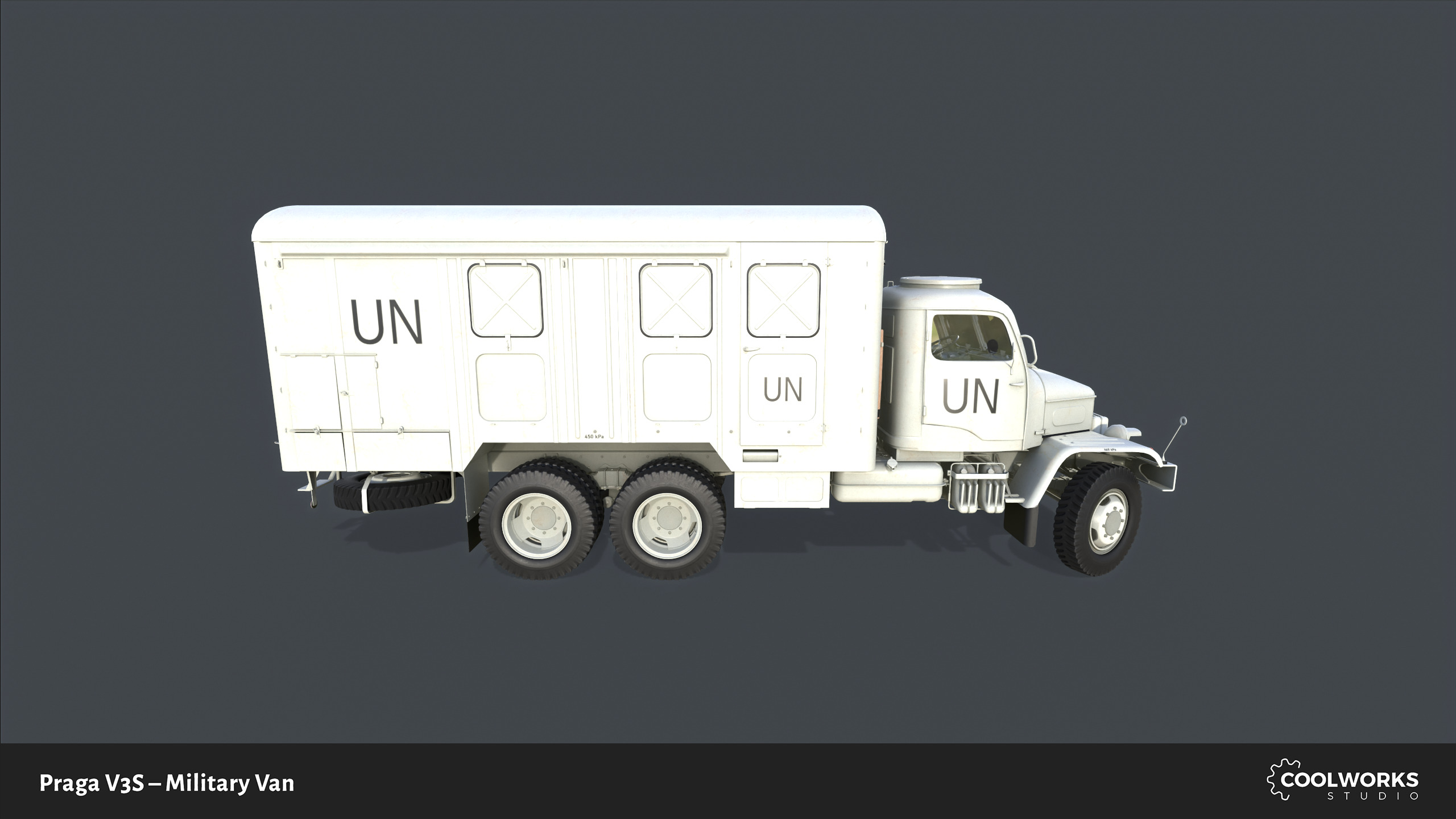 PV3S Truck Van Set Low-poly 3D model_72
