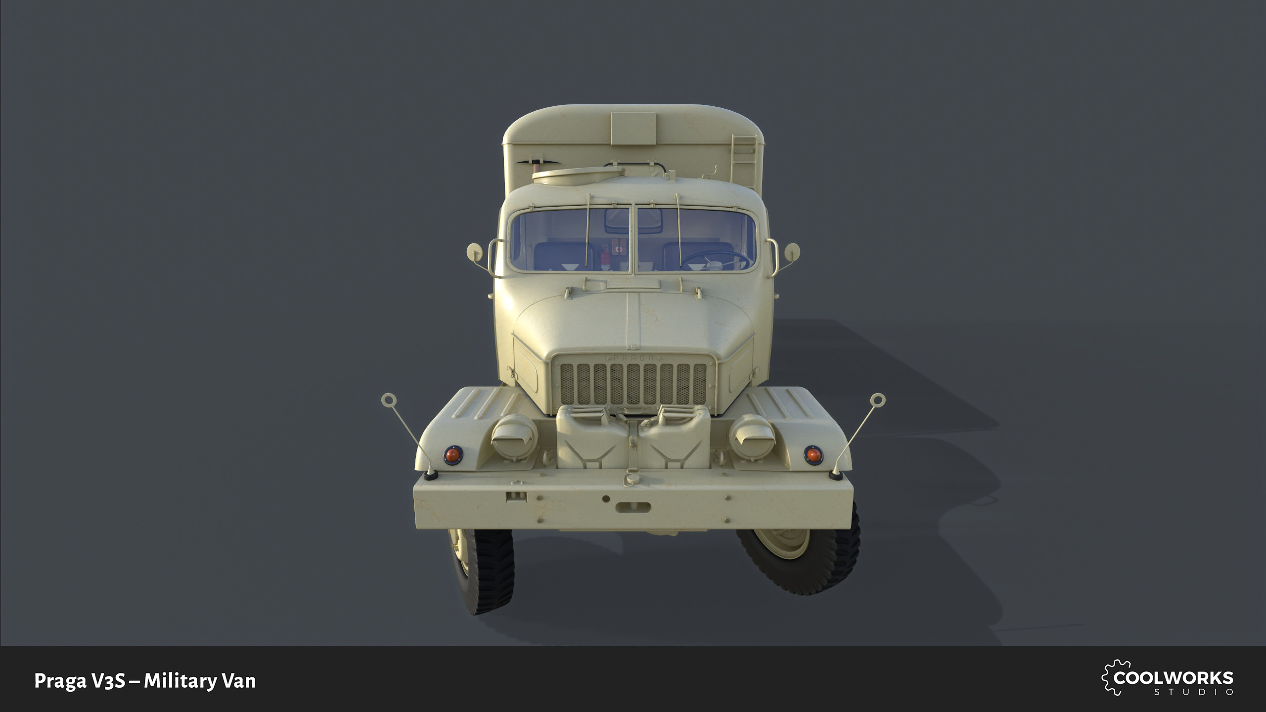 PV3S Truck Van Set Low-poly 3D model_46