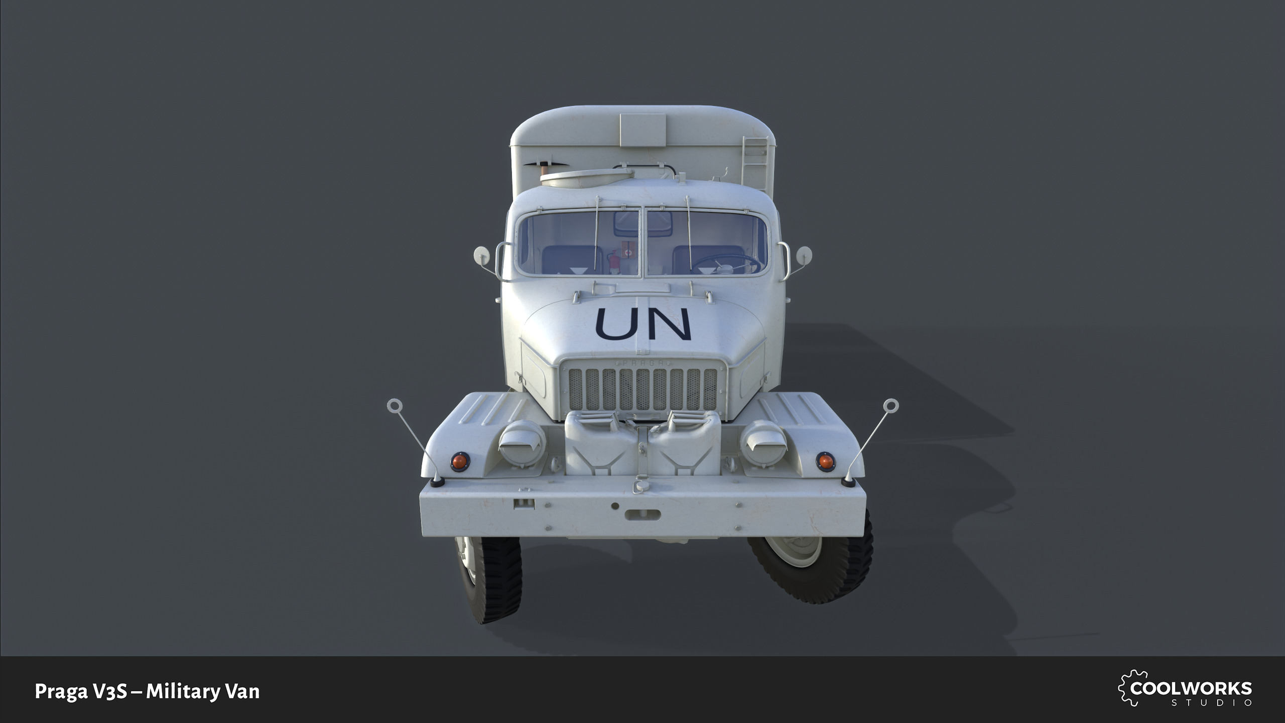 PV3S Truck Van Set Low-poly 3D model_79