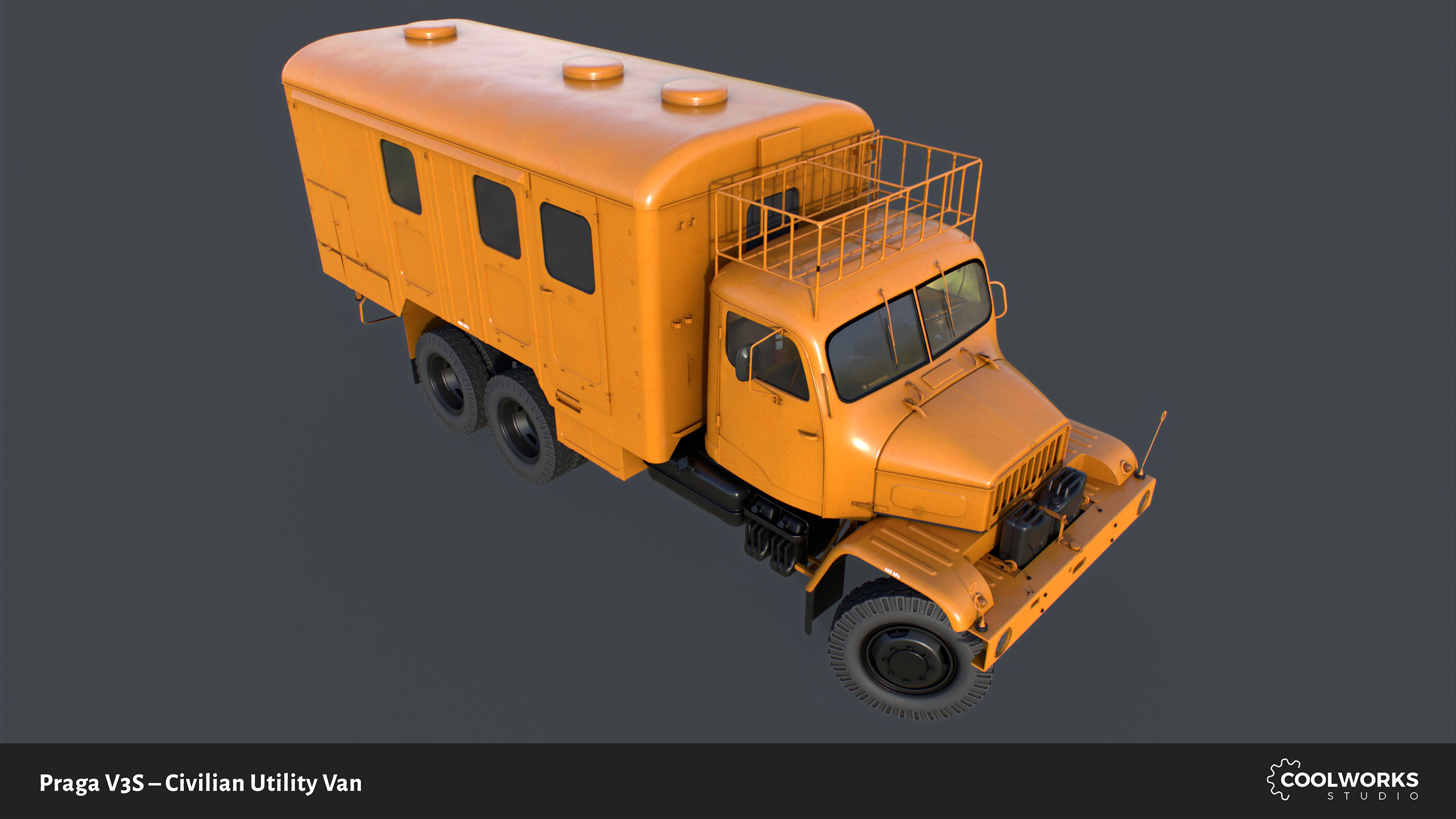 PV3S Truck Van Set Low-poly 3D model_109