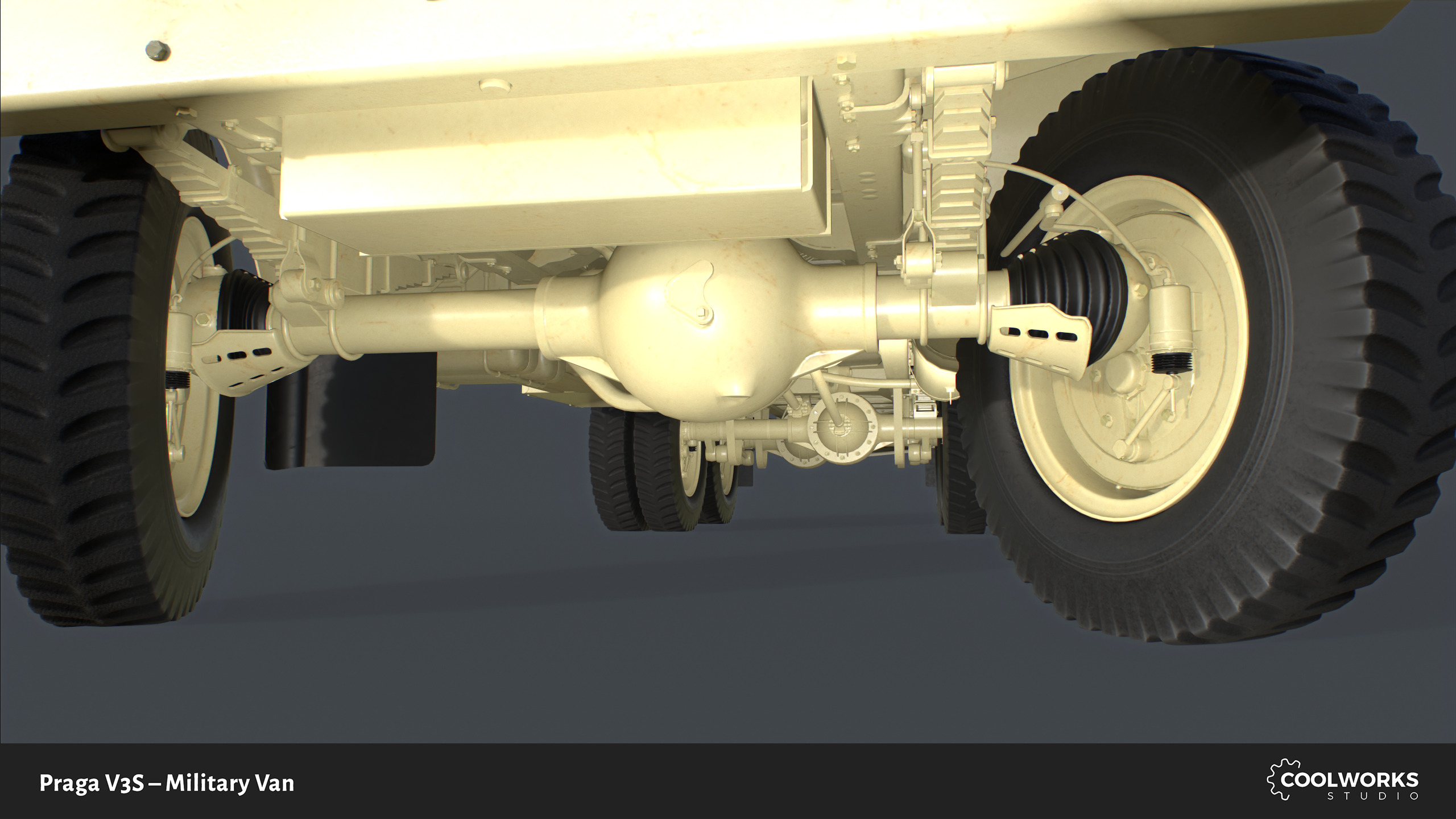 PV3S Truck Van Set Low-poly 3D model_48