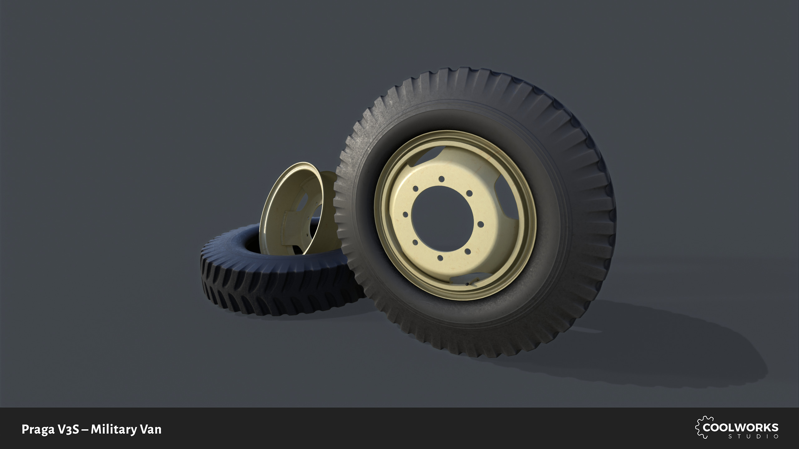 PV3S Truck Van Set Low-poly 3D model_49