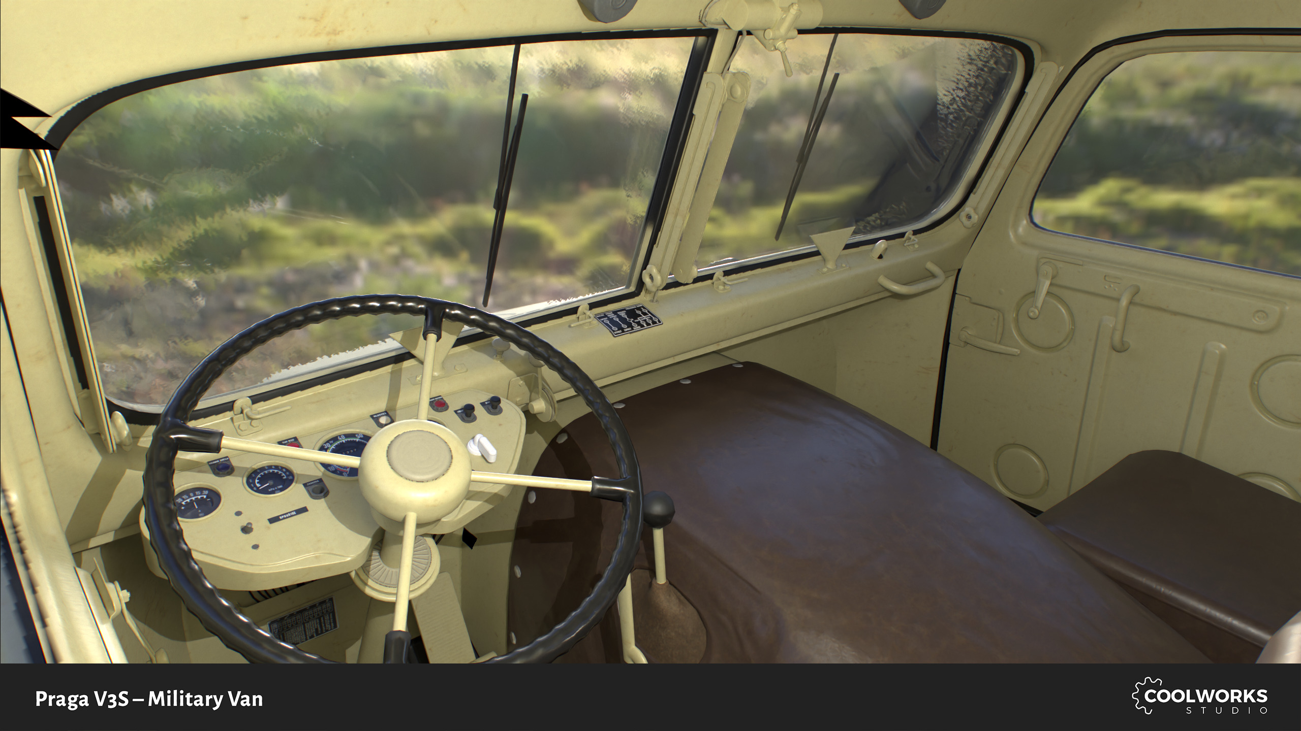 PV3S Truck Van Set Low-poly 3D model_45