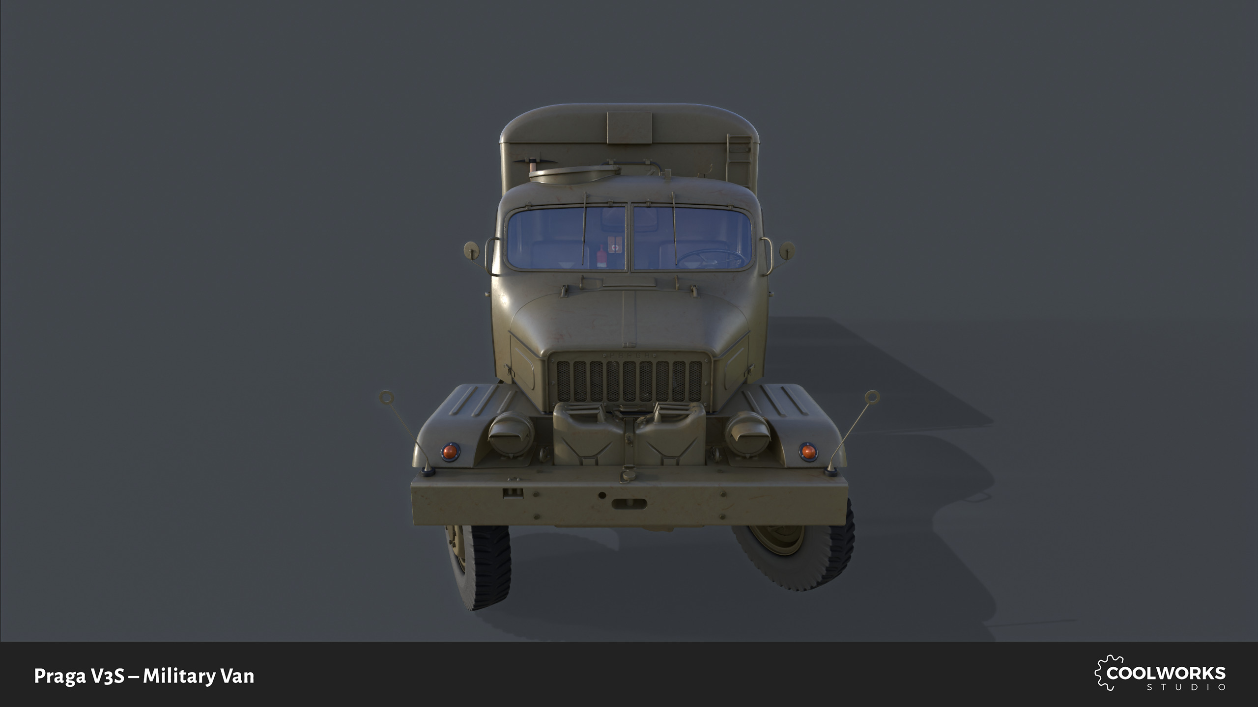 PV3S Truck Van Set Low-poly 3D model_13