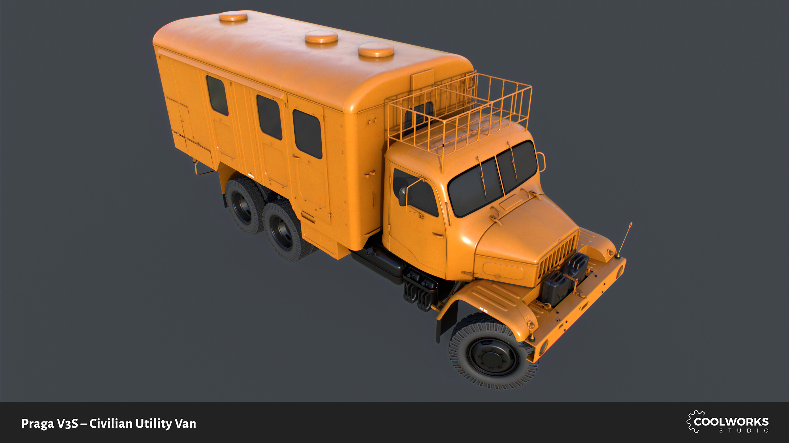 PV3S Truck Van Set Low-poly 3D model_108