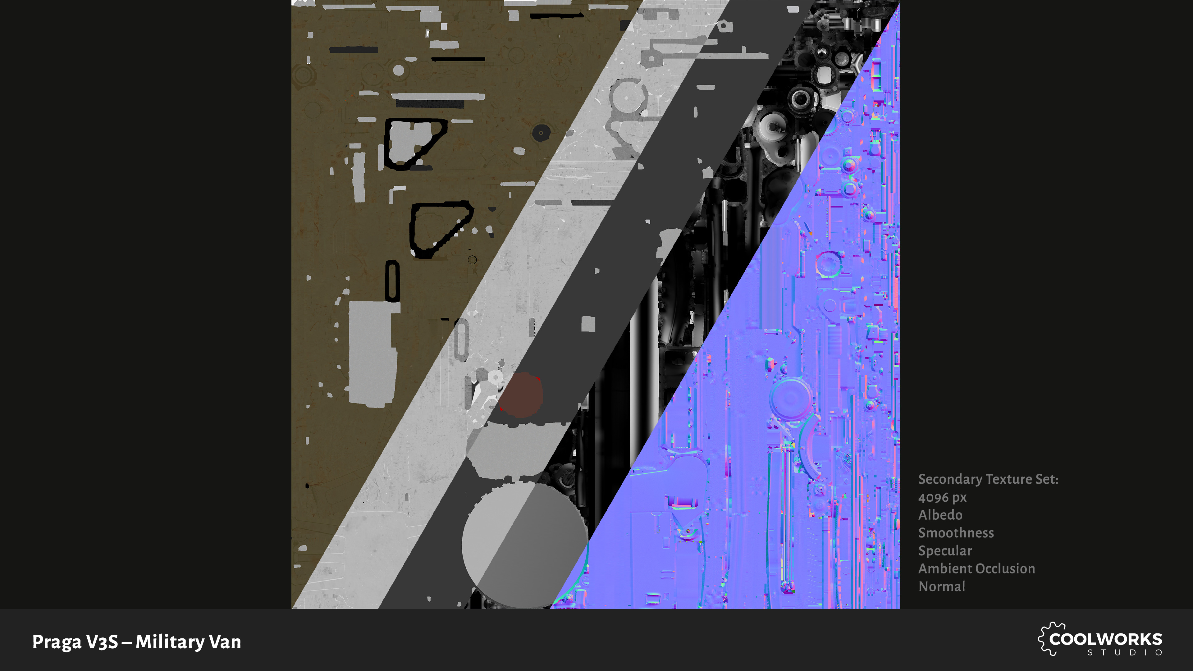 PV3S Truck Van Set Low-poly 3D model_30