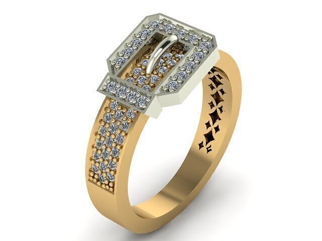 Ring Belt Diamond Jewelry 018 Free 3D print model
