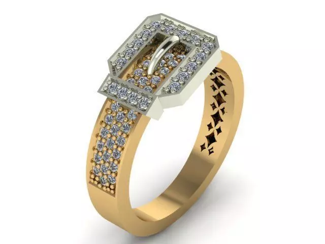 Ring Belt Diamond Jewelry 018 Free 3D print model