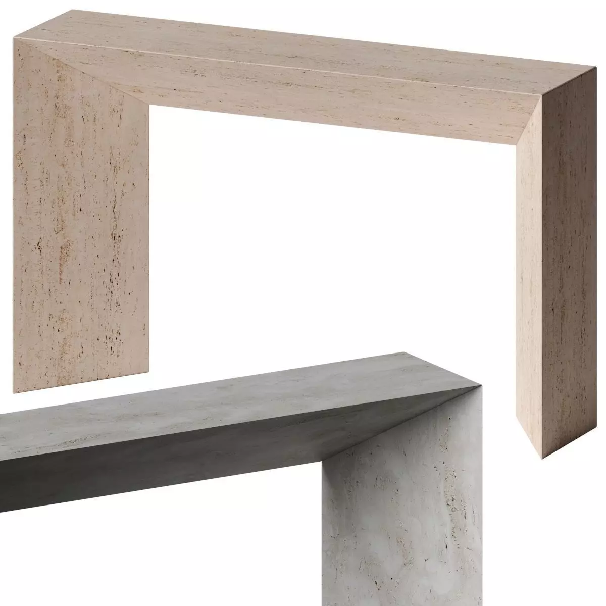 ROMA CONSOLE - Travertine by Casa Blanco 3D model_0