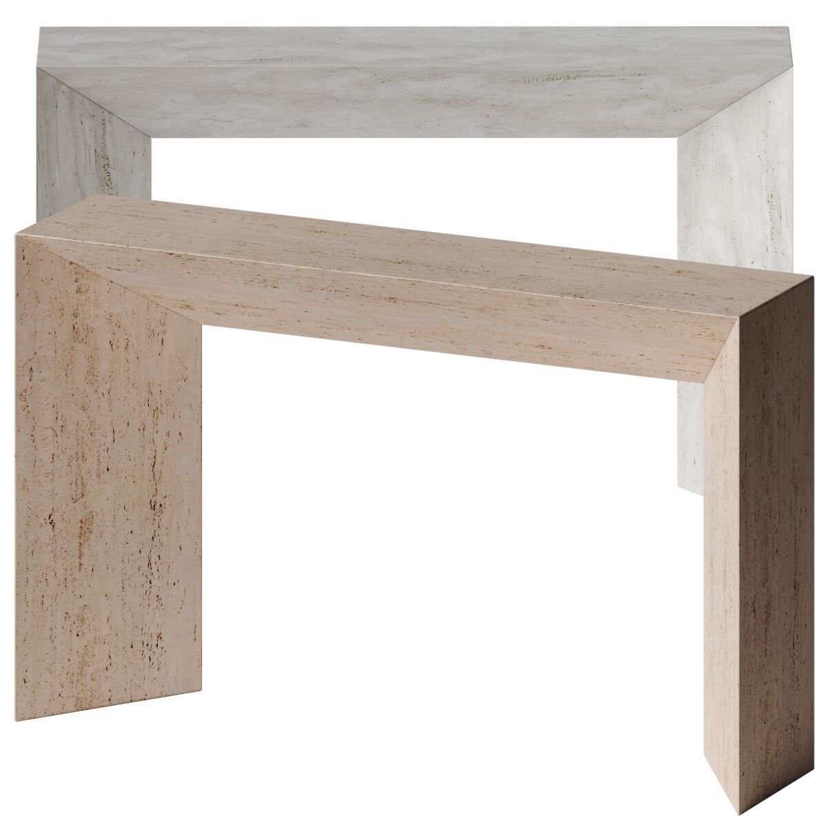 ROMA CONSOLE - Travertine by Casa Blanco 3D model_1