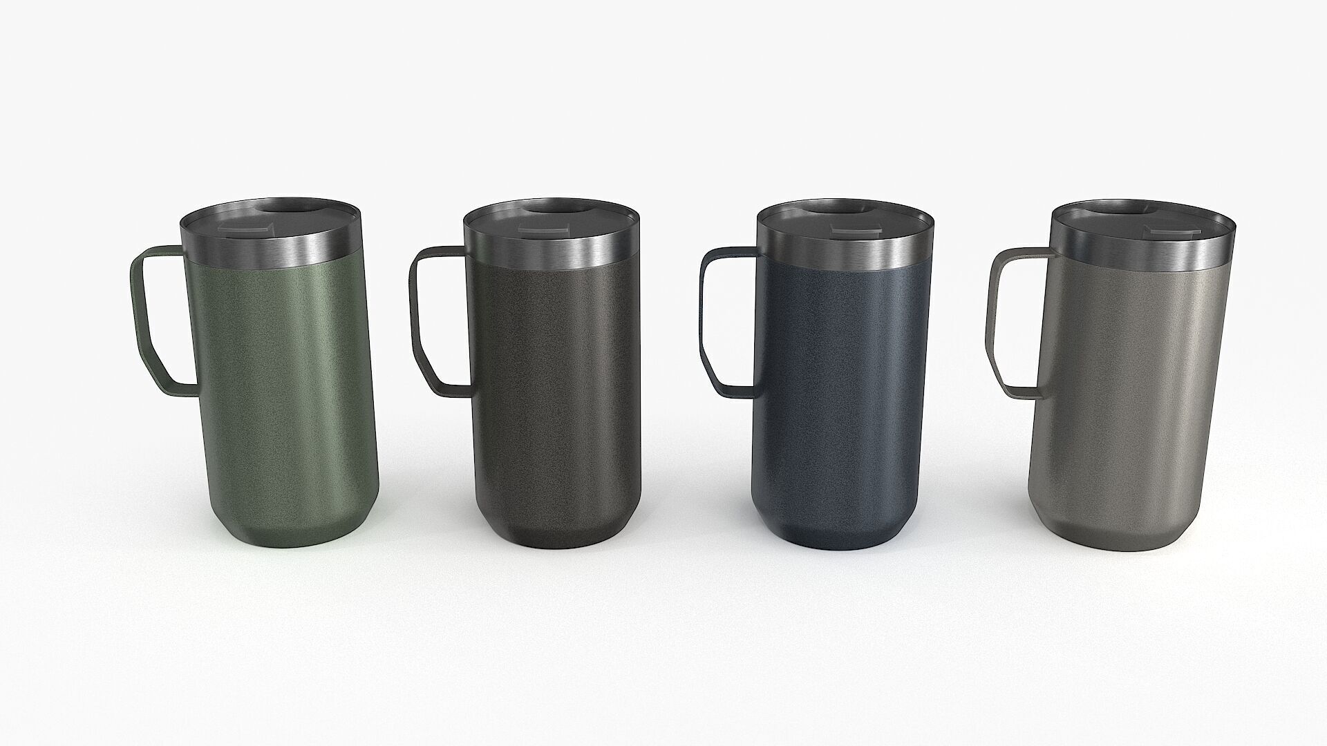 Camp Mug Low-poly 3D model_11