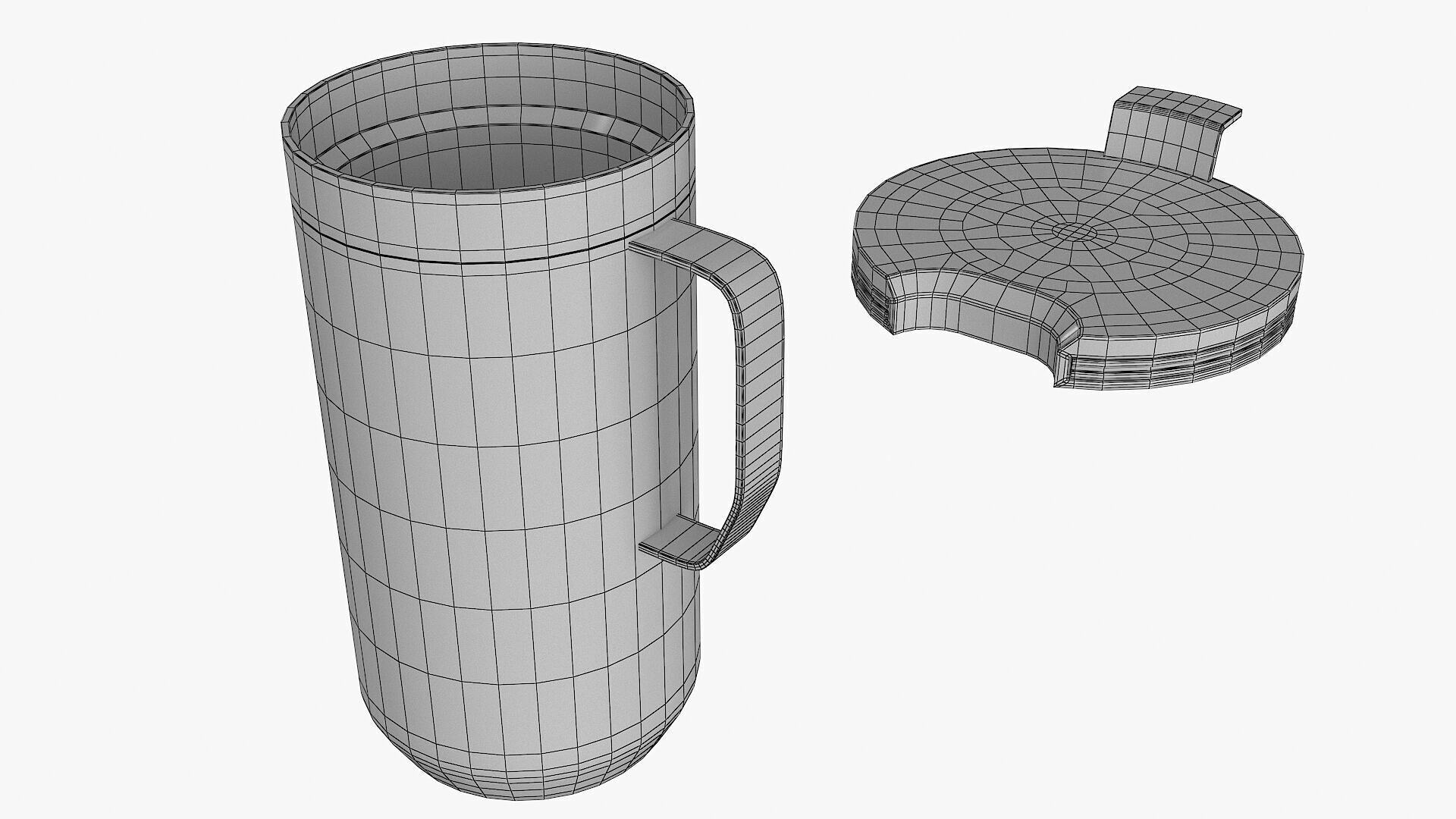 Camp Mug Low-poly 3D model_13