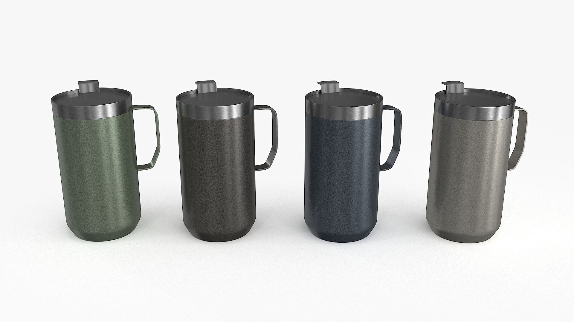 Camp Mug Low-poly 3D model_8