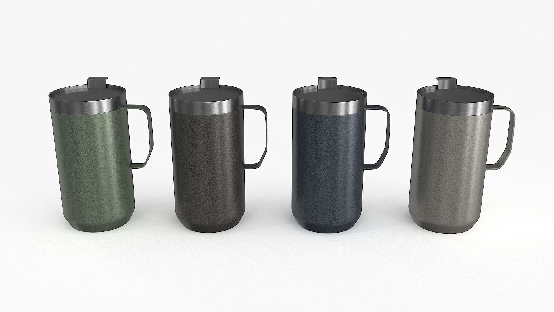Camp Mug Low-poly 3D model_2
