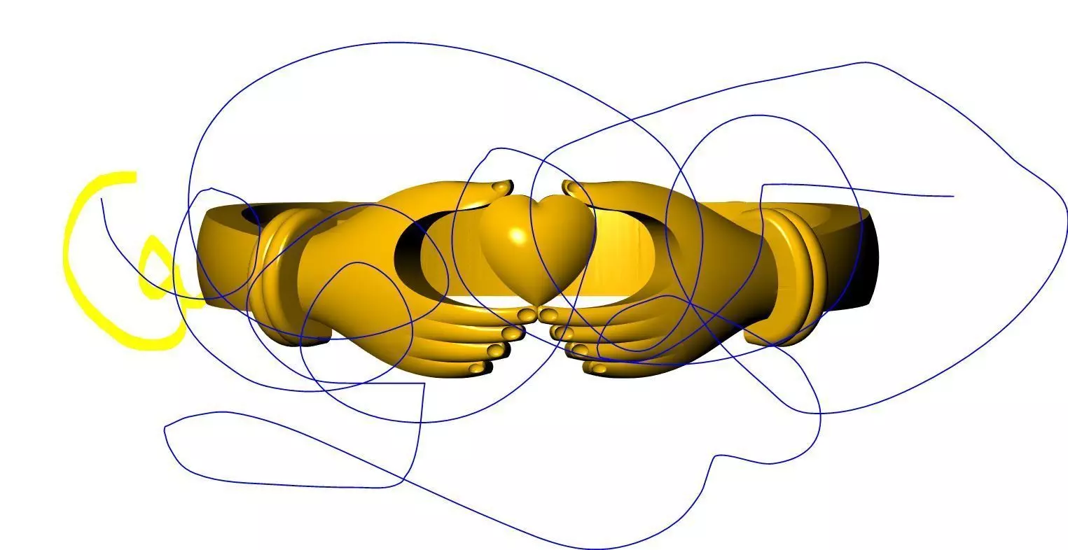 Hand Heart Ring 3D print model_0