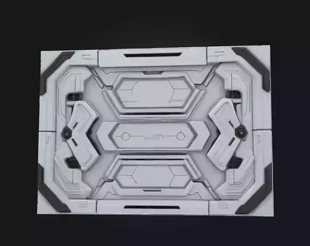 Modular Sci-Fi Wall Game-Ready