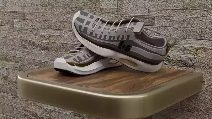 High Detailed Sneakers 3D Model