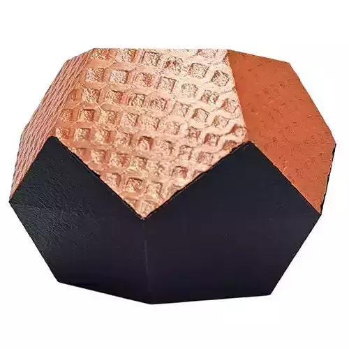 Decorative Hexagonal Vase with textures pavement and rustic