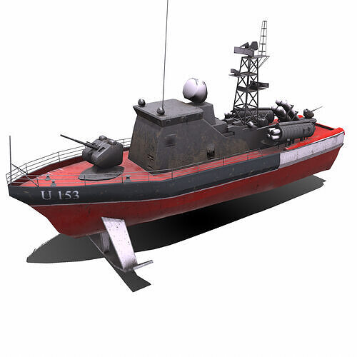 Matka Class Missile Boat Low-poly PBR Low-poly 3D model