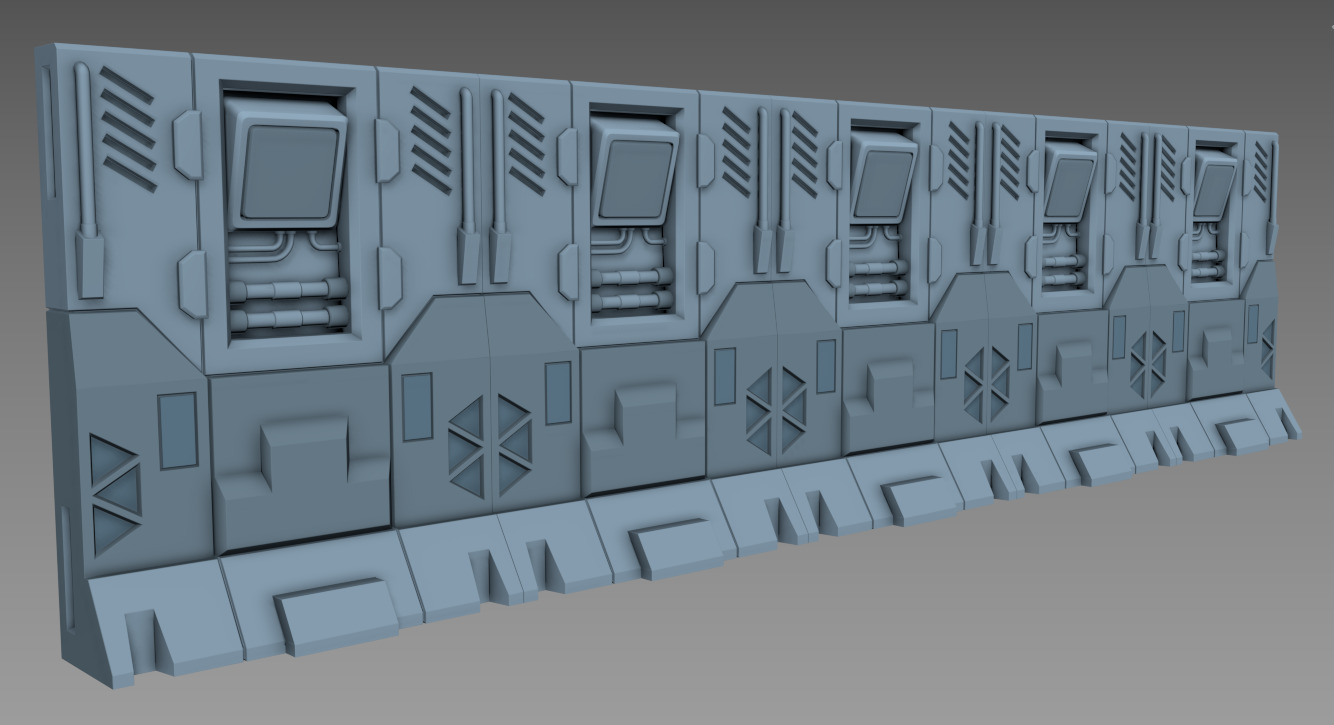 modular panel scifi A00 3dprint 3D print model_1
