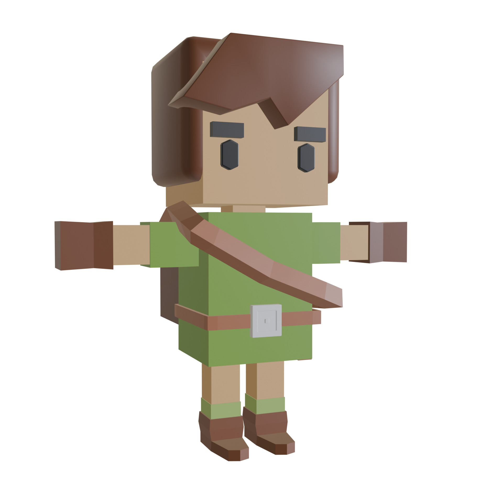 3D Adventuer Free low-poly 3D model_2