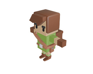 3D Adventuer Free low-poly 3D model_6