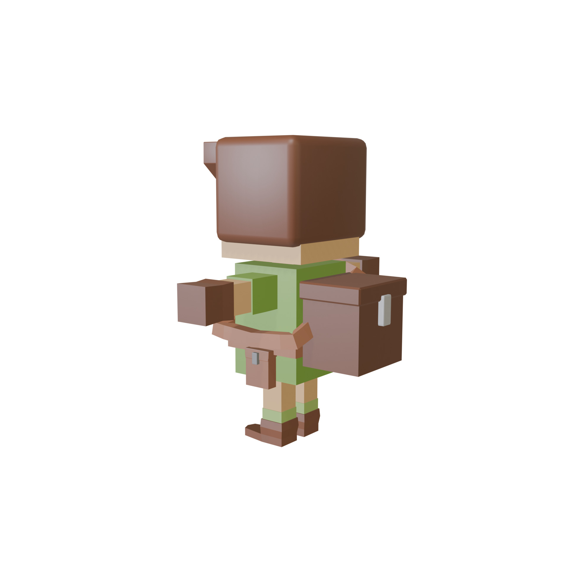 3D Adventuer Free low-poly 3D model_4