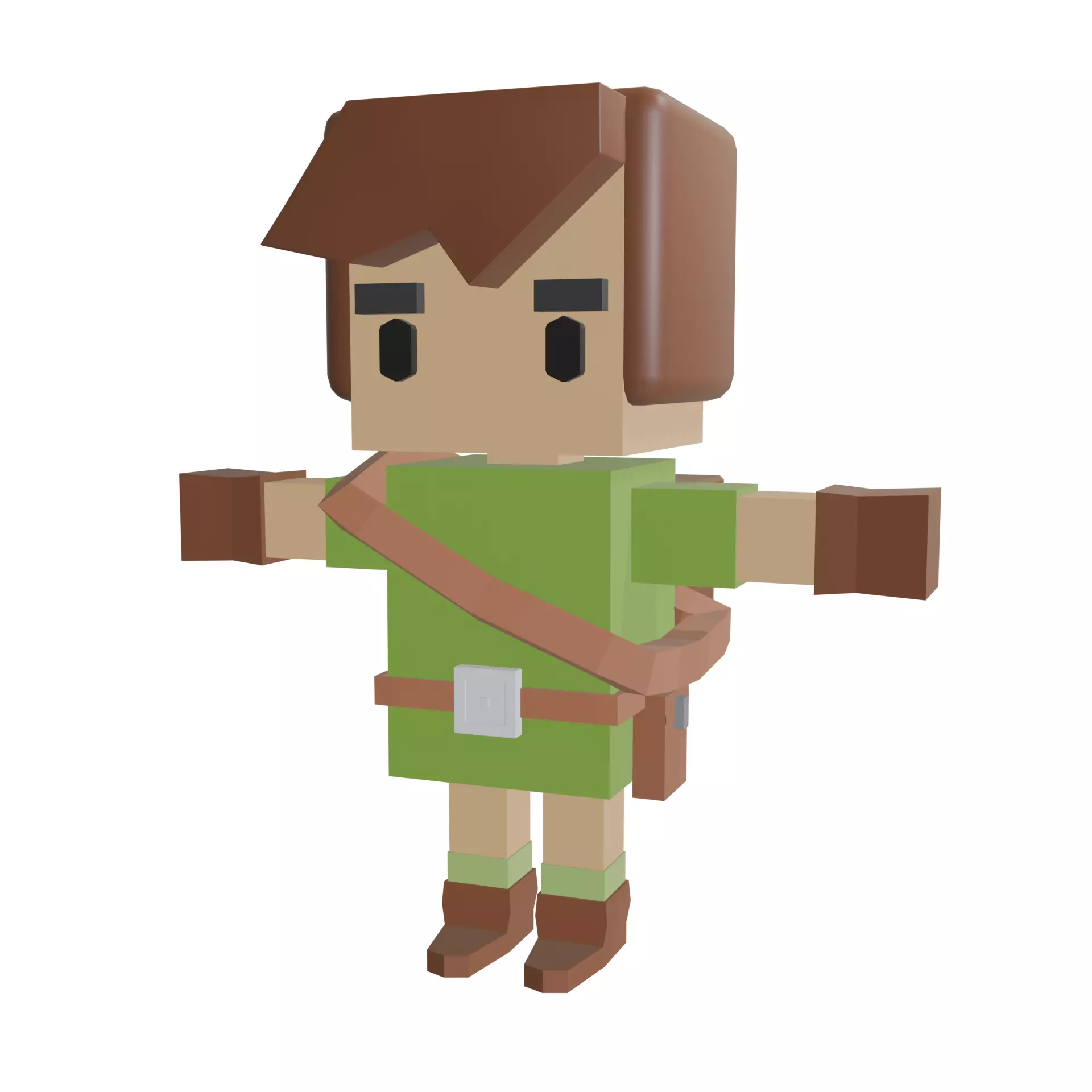3D Adventuer Free low-poly 3D model_0