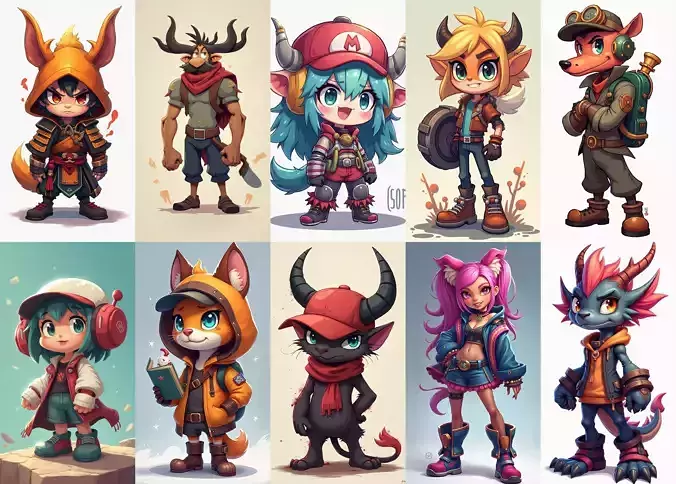 Strong Fantasy Hero bundle 8 pack 100 obj