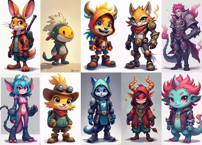 Strong Fantasy Hero bundle 7 pack 100 obj