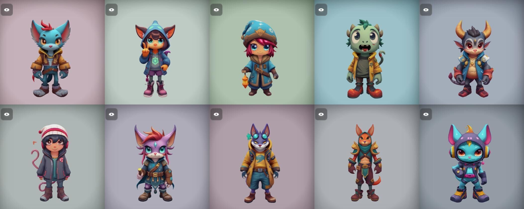 Strong Fantasy Hero bundle 5 pack 100 obj Low-poly 3D model_7