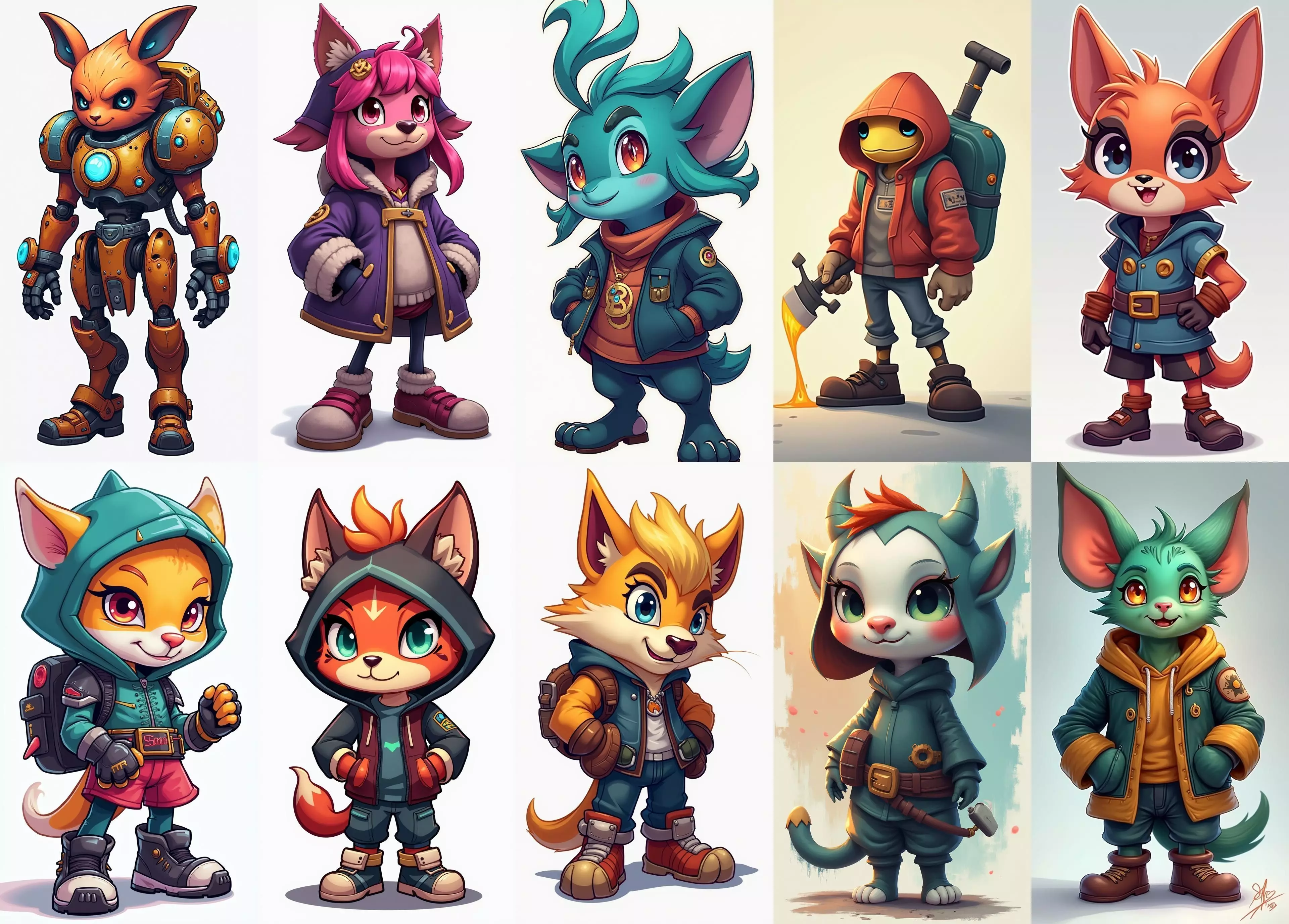 Strong Fantasy Hero bundle 5 pack 100 obj Low-poly 3D model_0