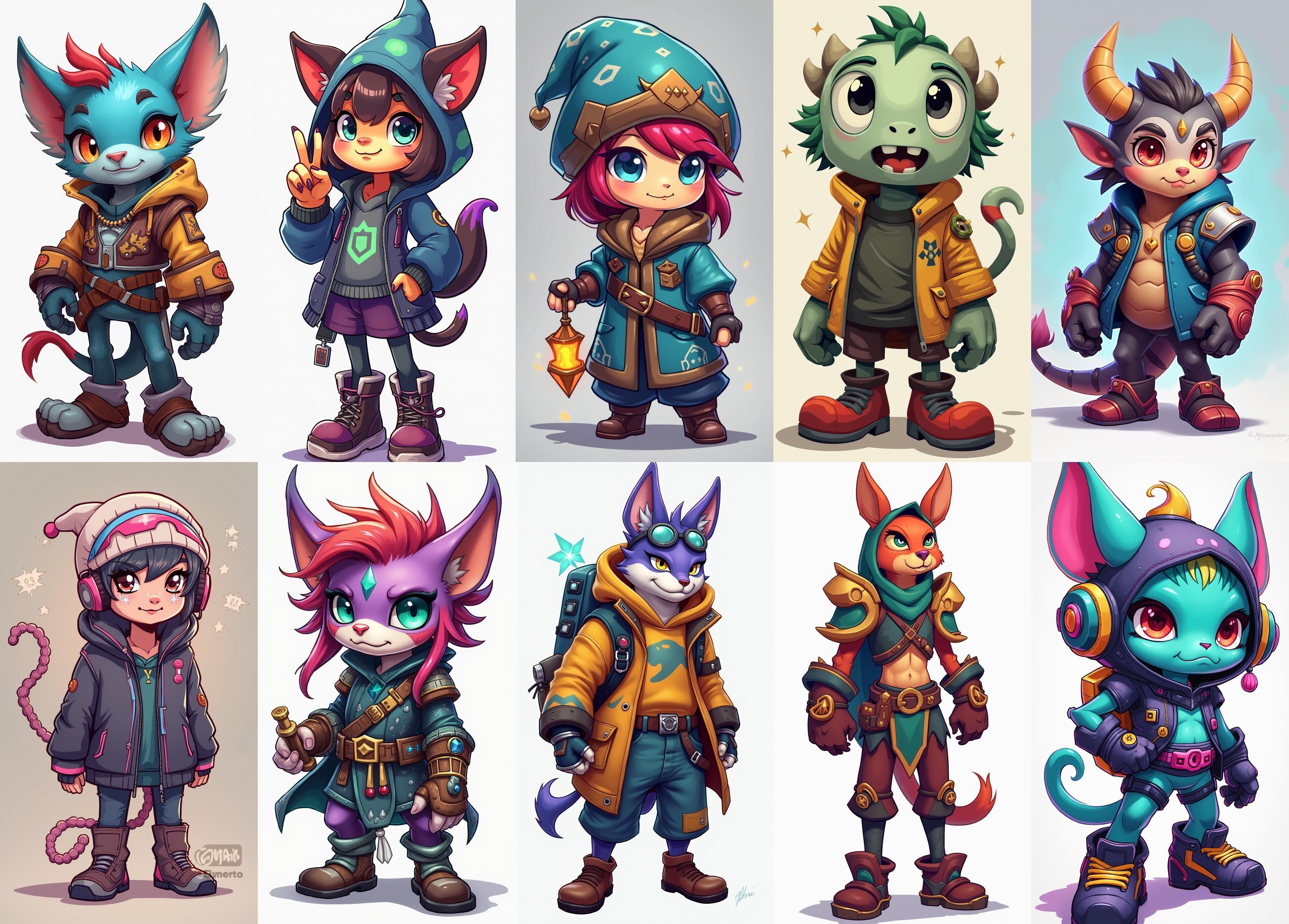 Strong Fantasy Hero bundle 5 pack 100 obj Low-poly 3D model_6