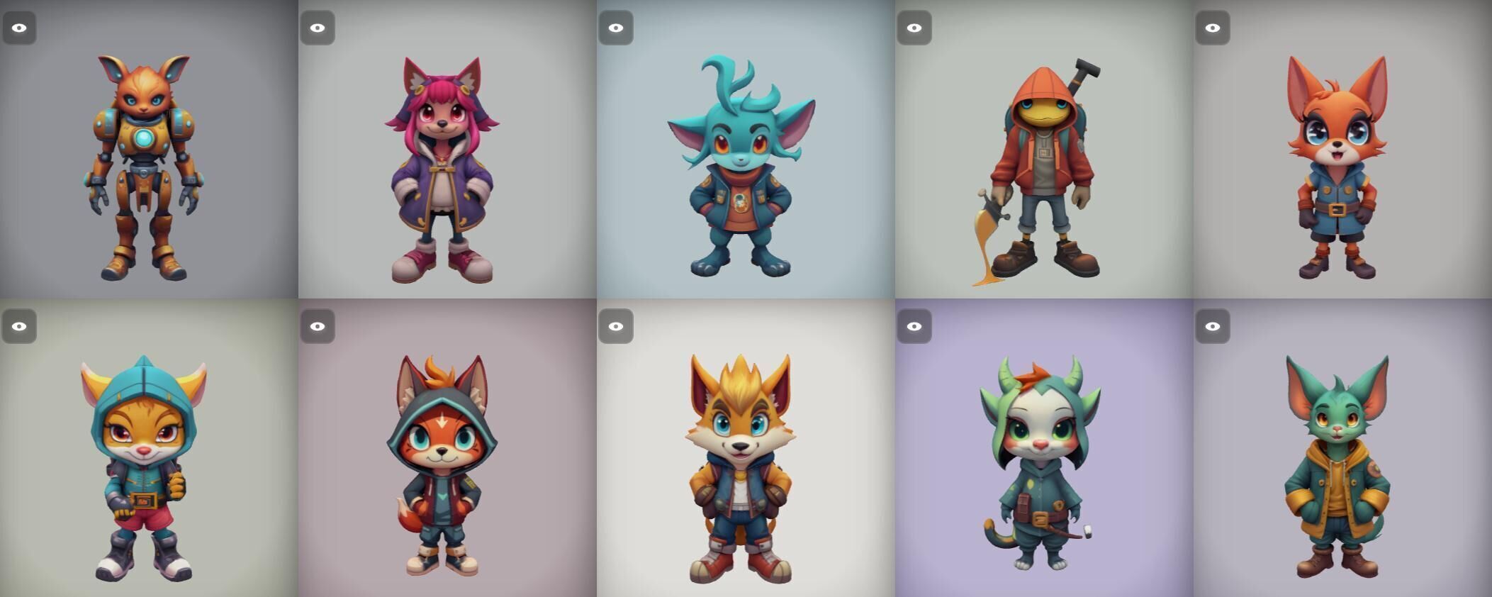 Strong Fantasy Hero bundle 5 pack 100 obj Low-poly 3D model_1