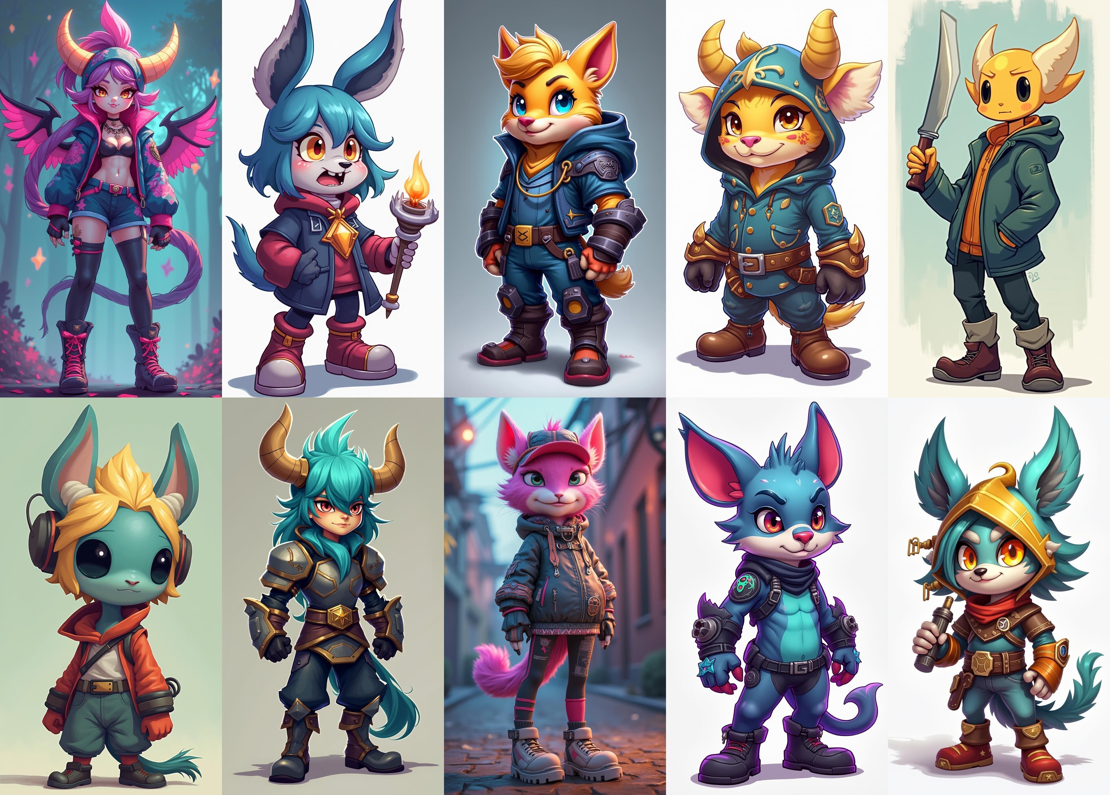 Strong Fantasy Hero bundle 5 pack 100 obj Low-poly 3D model_4